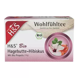 H&amp;S Økologisk hyben-hibiscus filterposer, 20X3,0 g