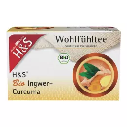 H&amp;S Økologiske ingefær-gurkemeje filterposer, 20X1,25 g