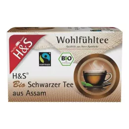 H&amp;S Økologisk sort te fra Assam Filterposer, 20X1,80 g