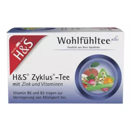 H&amp;S Cycle Tea med zink- og vitaminfilterposer, 20X1,5 g