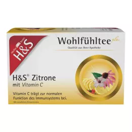H&amp;S Citron med C-vitamin filterposer, 20X2,5 g