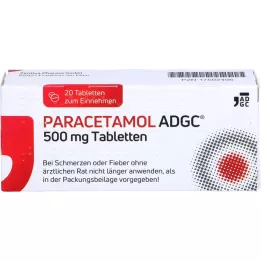 PARACETAMOL ADGC 500 mg tabletter, 20 stk