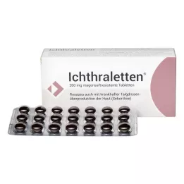 ICHTHRALETTEN 200 mg gastro-resistente tabletter, 84 stk