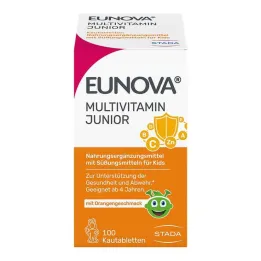 Eunova Junior tyggetabletter med appelsinsmag, 100 stk