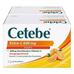 CETEBE Extra-C 600 mg tyggetabletter, 120 stk