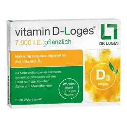 VITAMIN D-LOGES 7.000 IE ugentligt urtedepot, 60 stk