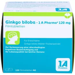 GINKGO BILOBA-1A Pharma 120 mg filmovertrukne tabletter, 120 stk