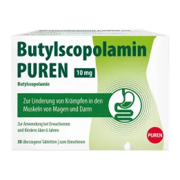 Butylscopolamin PUREN 10 mg tabletter, 50 stk