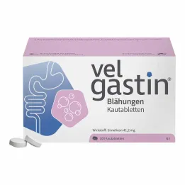 Velgastin flatulens tyggetabletter, 100 stk