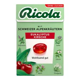 Ricola uden sukkeræske eukalyptus kirsebær slik, 50 g