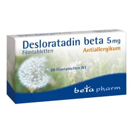 Desloratadin beta 5 mg filmovertrukne tabletter, 20 stk