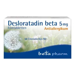 Desloratadin beta 5 mg filmovertrukne tabletter, 50 stk