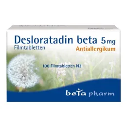 Desloratadin beta 5 mg filmovertrukne tabletter, 100 stk