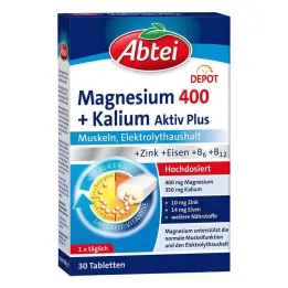 Abbey Magnesium 400 + Kalium Tabletter, 30 stk