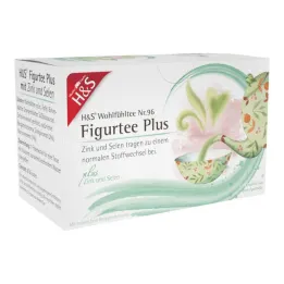 H&amp;S Figur Tea Plus med zink- og selenfilterpose, 20X1,5 g