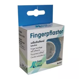UM EASYPLAST Fingerplaster selvklæbende 2,5 cm x 5 m blå, 1 stk