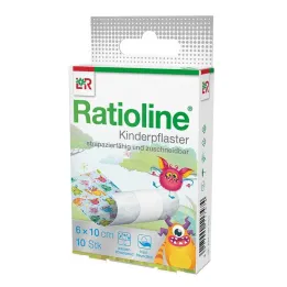 Ratioline børneplaster kan skæres til i størrelse 6 cmx1 m, 10 stk