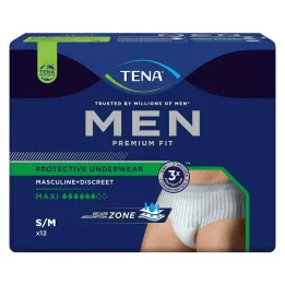 TENA® MEN PREMIUM FIT Bukser Maxi S/M til inkontinens, 12 stk