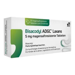 Bisacodyl ADGC® Laxans 5 mg gastro-resistente tabletter, 20 stk