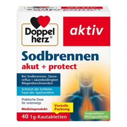 Doppelherz halsbrand akut + protect tyggetabletter, 40 stk