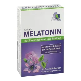 Melatonin + passionsblomst + baldrian kapsler, 60 stk