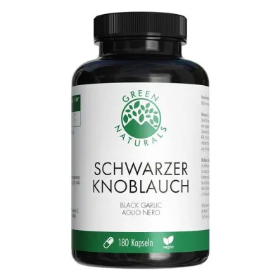 Green Naturals sort hvidløg 600mg med pose Kps, 180 stk