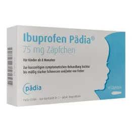 Ibuprofen Pedia 75 mg stikpiller, 10 stk