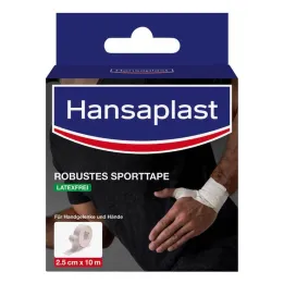 Hansaplast robust sportstape 2,5 cmx10 m hvid, 1 stk