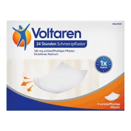 Voltaren 24 timers smerteplaster med diclofenac, 5 stk