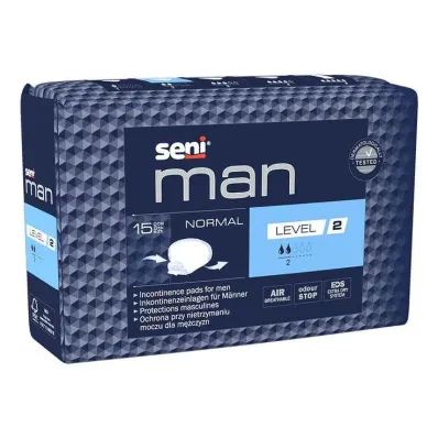 Seni® Man inkontinensbind normal niveau 2, 15 stk Seni® Man inkontinensbind normal niveau 2, 15 stk
