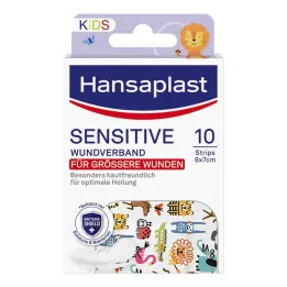 Hansaplast Kids gipsstrimler følsomme 6x7 cm, 10 stk