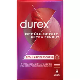 DUREX Ekstra fugtige kondomer med rigtig følelse, 8 stk