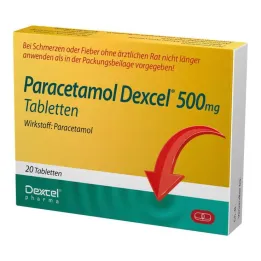 Paracetamol Dexcel 500 mg tabletter, 20 stk