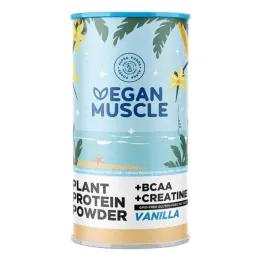 Vegansk muskelprotein vaniljeprotein + kreatinpulver (600 g)