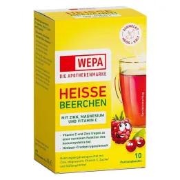 Wepa varme bær + C-vitamin + zink + magnesiumpulver, 10X10 g