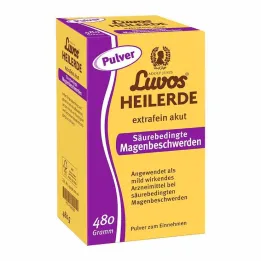 Luvos healing clay ekstra fine akutte syrerelaterede maveproblemer, 480 g