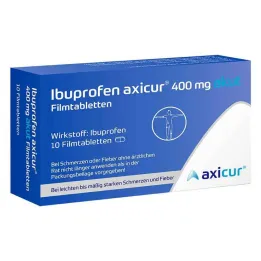 Ibuprofen axicur® 400 mg akutte filmovertrukne tabletter, 10 stk