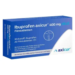 Ibuprofen axicur® 400 mg akutte filmovertrukne tabletter, 20 stk