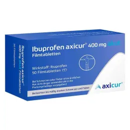 Ibuprofen axicur® 400 mg akutte filmovertrukne tabletter, 50 stk