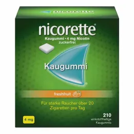 nicorette® tyggegummi frisk frugt, 4 mg nikotin, 210 stk