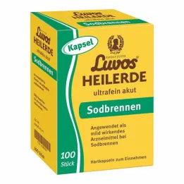 Luvos Healing Clay Ultra Fine Akut Halsbrand Kapsler, 100 stk
