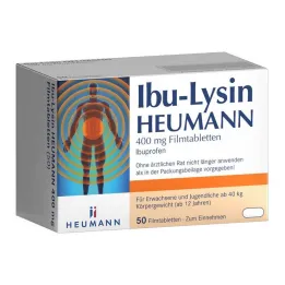 Ibu-Lysine Heumann 400 mg filmovertrukne tabletter, 50 stk