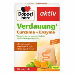 Doppelherz Digestion Curcuma + Enzymkapsler, 30 stk