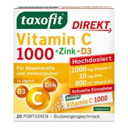 Taxofit Vitamin C 1000 + Zink + D3 Direkte Granulat, 20 stk