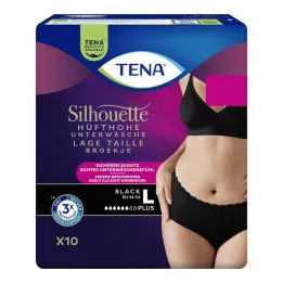 Tena Silhouette Plus L sorte inkontinensbukser, 10 stk