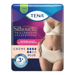 Tena Silhouette Plus M creme inkontinensbukser, 9 stk