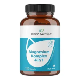 Magnesiumkompleks 4-i-1 højdosis veganske kapsler, 120 stk