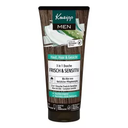 KNEIPP MEN 3-i-1 bruser frisk & følsom, 200 ml