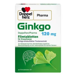 Ginkgo DoppelherzPharma 120 mg filmovertrukne tabletter, 30 stk