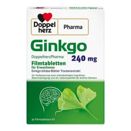 Ginkgo DoppelherzPharma 240 mg filmovertrukne tabletter, 30 stk